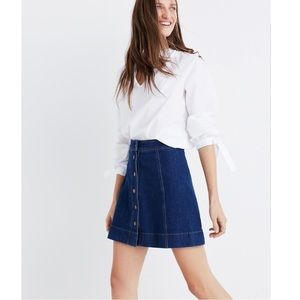 Madewell Metropolis Snap Jean Skirt